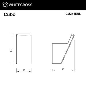 Крючок WHITECROSS Cubo CU2415GLB брашированное золото