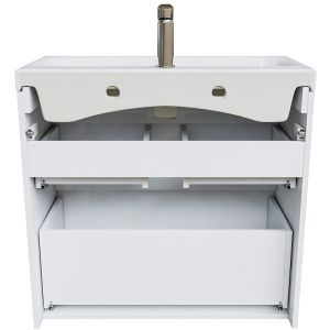 Тумба с раковиной IDDIS Zodiac 80 ZOD8CBFi95K  Белая