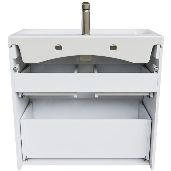 Тумба с раковиной IDDIS Zodiac 80 ZOD8CBFi95K  Белая