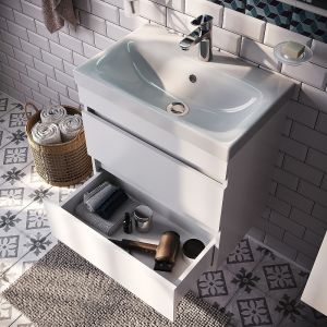 Тумба с раковиной IDDIS Zodiac 60 ZOD6CB0i95K подвесная Белая
