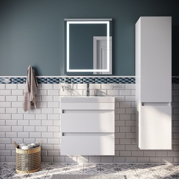 Тумба с раковиной IDDIS Zodiac 60 ZOD6CB0i95K подвесная Белая