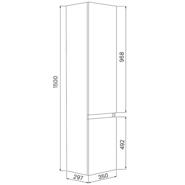 Шкаф пенал Iddis Zodiac 35 ZOD35W0i97 подвесной Белый
