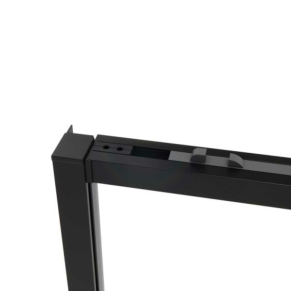 Душевая дверь Vincea Slim Soft 140 VDS-1SS140CLB профиль Черный стекло прозрачное