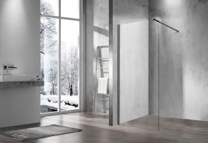 Душевая перегородка Vincea Walk-In 120 VSW-1H120CLGM профиль Вороненая сталь стекло прозрачное