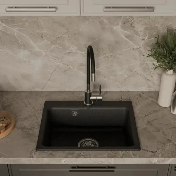 Мойка кухонная Reflexion Optima 52-BL RX0952BL черный