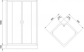 Душевой уголок Royal Bath HP 90x90см чёрный RB90HP-C-BL Душевой уголок Royal Bath HP 90x90см чёрный RB90HP-C-BL