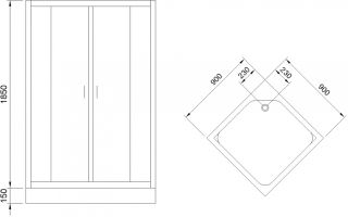 Душевой уголок Royal Bath HP 90x90см чёрный RB90HP-T-BL Душевой уголок Royal Bath HP 90x90см чёрный RB90HP-T-BL