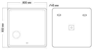 Зеркало с подсветкой Grossman Leo 168080 80см с подогревом и увеличительной линзой