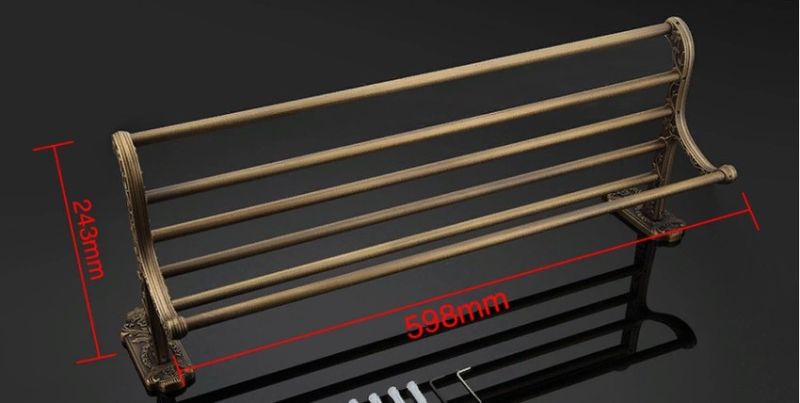 Полка с полотенцедержателем Gappo G3624 бронза