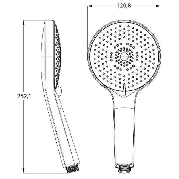 Душевая лейка Lemark LM8125C хром