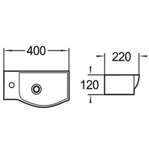 Раковина WeltWasser Aisbach 7940 GL-WT L 40 10000008686 Белая глянцевая