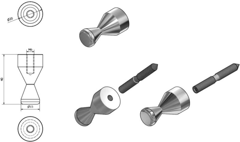 Крючок Sapho Simple Line хром 1301-12