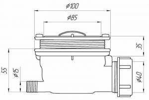 Сифон для поддона Grossman Strong GR-S90 белый