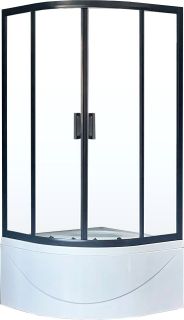Душевой уголок Royal Bath HK 100x100см чёрный RB100BK-T-BL
