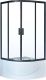 Душевой уголок Royal Bath HK 100x100см чёрный RB100BK-T-BL
