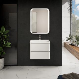 Тумба под раковину AQUAme S4 AQM900460WH 60 см белый глянцевый