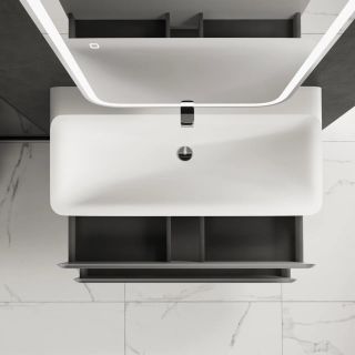 Тумба под раковину AQUAme S4 AQM900410GM 100 см серый матовый