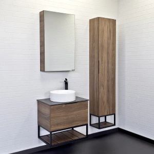 Тумба с раковиной Comforty Порто 00-00010676 60 см Дуб темно-коричневый