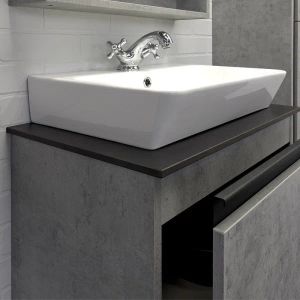 Тумба с раковиной Comforty Эдинбург 00-00004763 60 см Бетон светлый