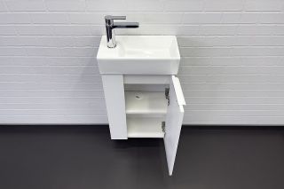 Тумба с раковиной Comforty Асти 40 00-00012835 подвесная Белый глянец Тумба с раковиной Comforty Асти 40 00-00012835 подвесная Белый глянец