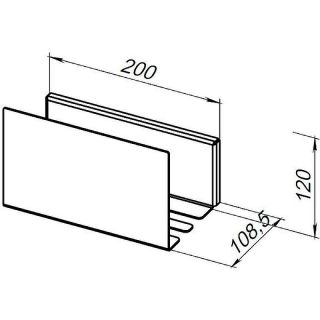 Полка Aquanet Магнум 302229 20 см белый матовый