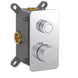 Встраиваемый смеситель-термостат на 1 источник AQUAme AQM8810CR с регулировкой напора хром