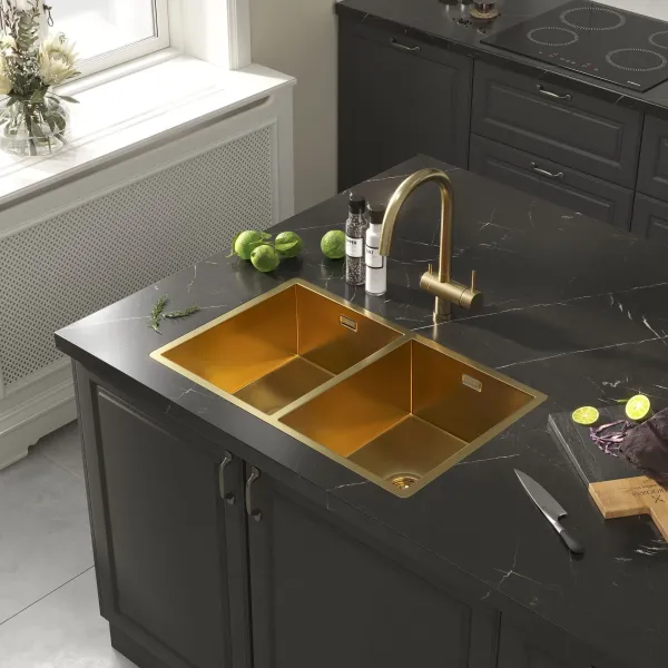 Мойка кухонная Reflexion Garda 70-GD RX2170GD брашированное золото