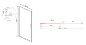 Душевая дверь Vincea Garda VDS-1G105CL 105 см