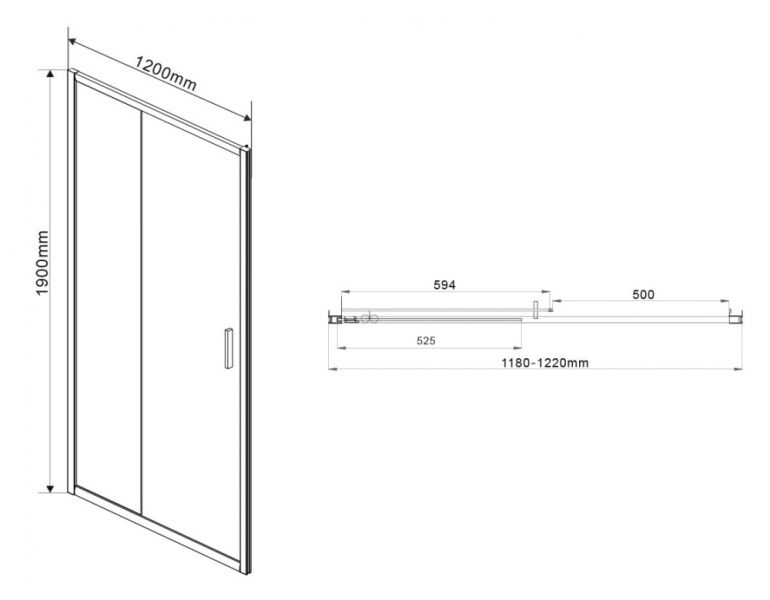 Душевая дверь Vincea Garda VDS-1G120CHB 120 см