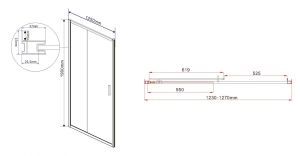 Душевая дверь Vincea Garda 	VDS-1G125CH 125 см