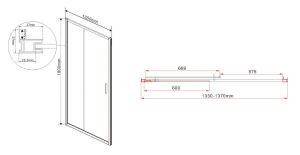 Душевая дверь Vincea Garda VDS-1G135CL 135 см
