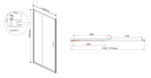 Душевая дверь Vincea Garda VDS-1G135CH 135 см