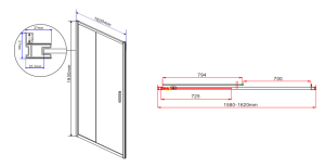 Душевая дверь Vincea Garda VDS-1G160CH 160 см