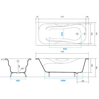 Чугунная ванна Aquatek Гамма 150x75 AQ8050F-00 без антискользящего покрытия Чугунная ванна Aquatek Гамма 150x75 AQ8050F-00 без антискользящего покрытия