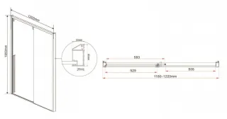 Душевая дверь Vincea Lugano VDS-1L120CGB-1 120 см раздвижная стекло тонированное черный