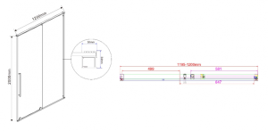 Душевая дверь Vincea Arno VPS-1A120CL 120 см