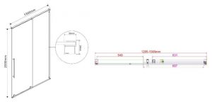 Душевая дверь Vincea Arno VPS-1A130CL 130 см