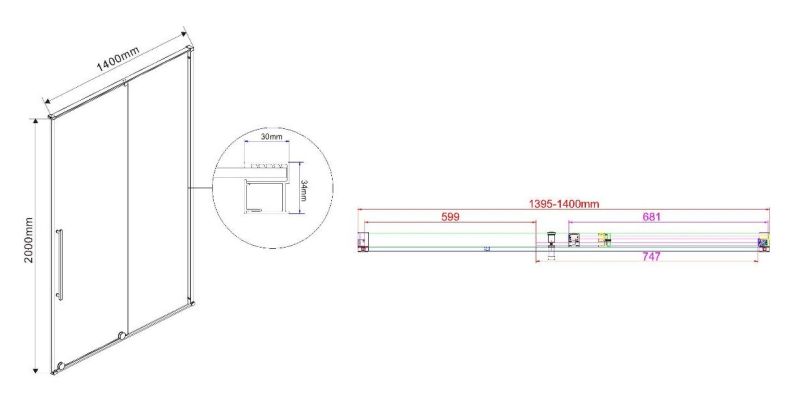 Душевая дверь Vincea Arno VPS-1A140CL 140 см