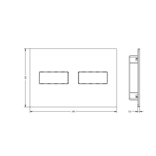 Клавиша смыва ArtCeram INOX 710.000.BM черная Клавиша смыва ArtCeram INOX 710.000.BM черная