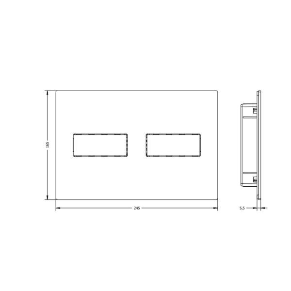Клавиша смыва ArtCeram INOX 710.000.BM черная Клавиша смыва ArtCeram INOX 710.000.BM черная