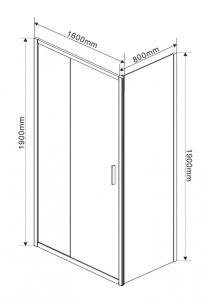 Душевой уголок Vincea Garda VSR-1G8016CH 160x80 см