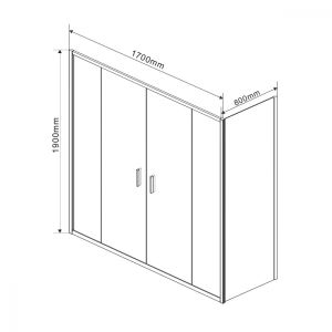 Душевой уголок Vincea Garda VSR-1G28017CL 170x80 см