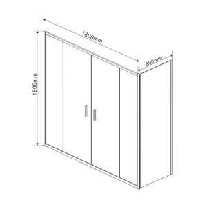 Душевой уголок Vincea Garda VSR-1G28018CL 180x80 см
