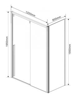 Душевой уголок Vincea Lugano VSR-1L8012CLB-1 120 x 80 см
