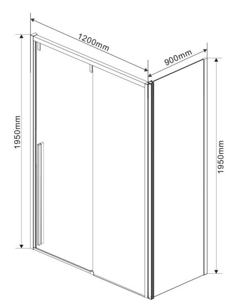 Душевой уголок Vincea Lugano VSR-1L9012CGB-1 120 x 90 см