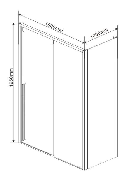 Душевой уголок Vincea Lugano VSR-1L1015CL-1 150 x 100 см