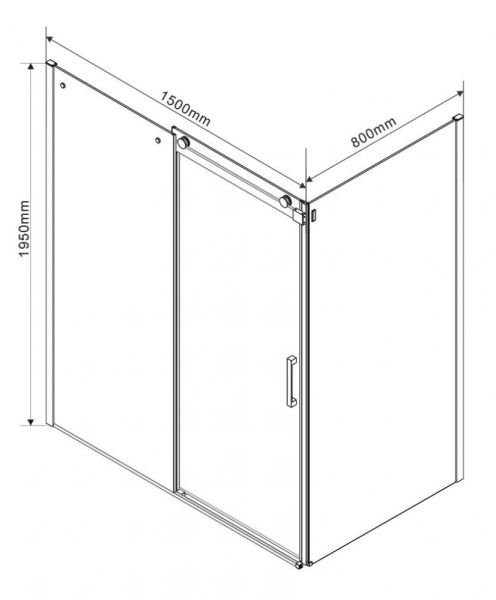 Душевой уголок Vincea Como  VSR-1C8015CL 150x80 см