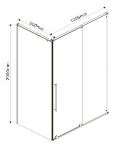 Душевой уголок Vincea Arno VSR-1A8012CL 120x80 см