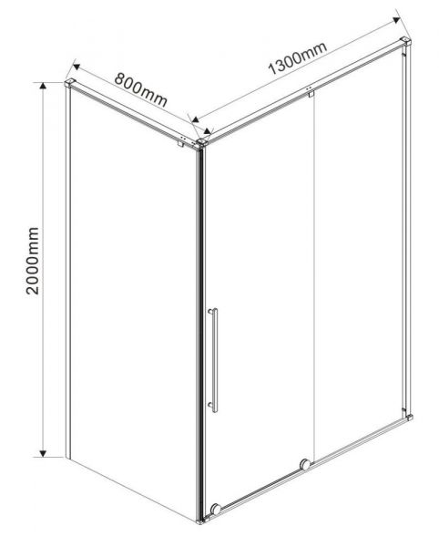 Душевой уголок Vincea Arno VSR-1A8013CL 130x80 см
