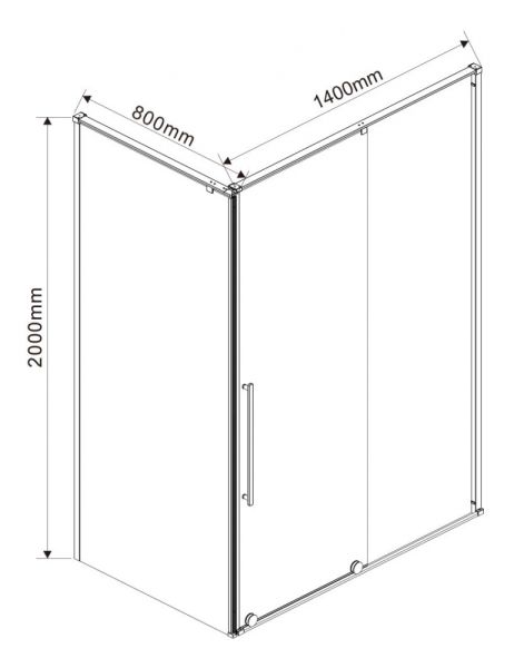 Душевой уголок Vincea Arno VSR-1A8014CL 140x80 см